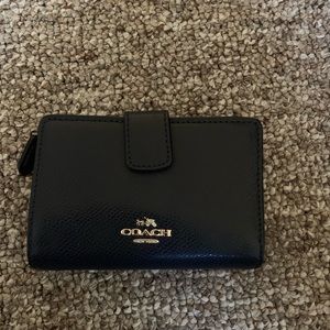 Navy blue small coach wallet